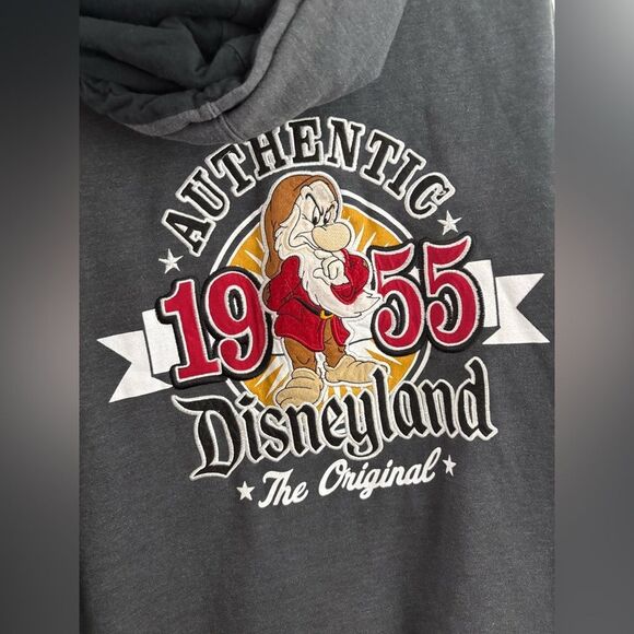 Disney World Embroidered vintage authentic 1955 gray Hoodie Jacket size XXL - Picture 6 of 8